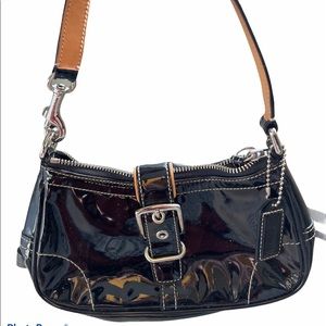 Black Patent Leather Coacher bag!